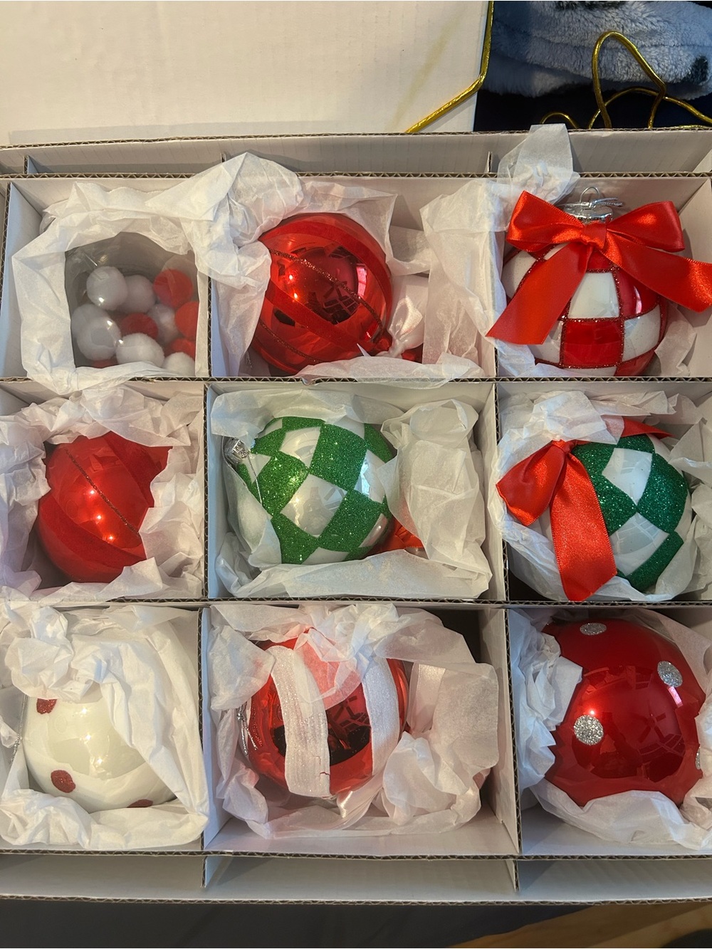 Grandin Road Large Classic Christmas Ornaments NEW